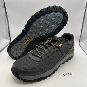 COLUMBIA Men's 13 Trailstorm Ascend Waterpoof Hiking Sneaker Shark/Raw Honey